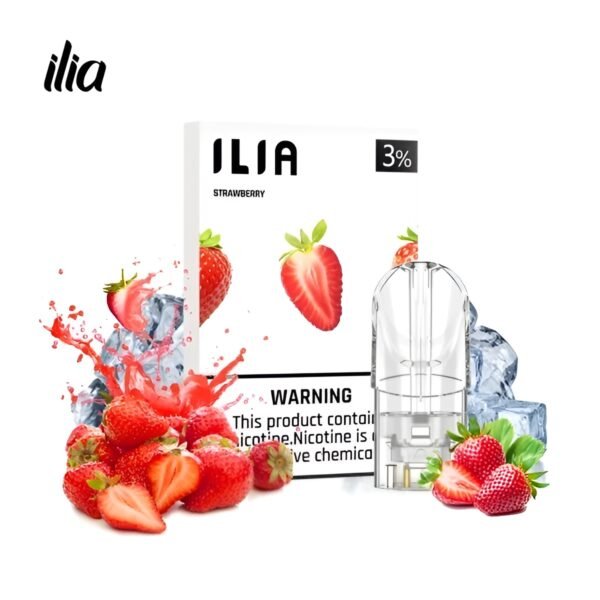 ILIA煙彈發光霧化菸彈一代-草莓 ILIA煙彈 哩啞霧化彈 通用悅刻Relx主機一代 3顆/盒