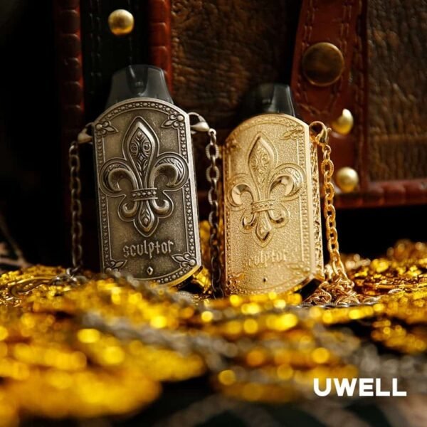 Uwell雕塑家.jpg UWELL SCULPTOR 雕塑家註油主機 11W 電鍍金屬小煙主機推薦