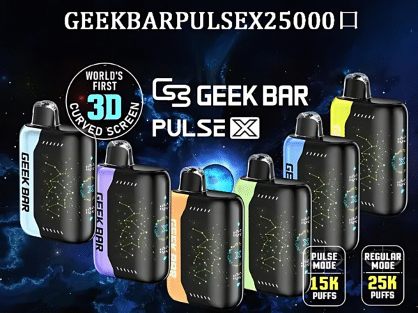 Geek bar 25000 口一次性電子煙 美國爆款 Geek Bar Pulse X 25000 Puffs 小火箭拋棄式電子煙 雙模式 18ML大容量