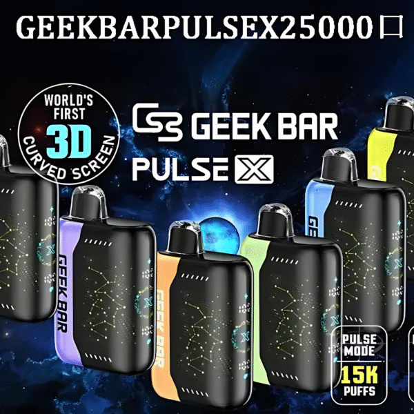 Geek bar 25000 口一次性電子煙 美國爆款 Geek Bar Pulse X 25000 Puffs 小火箭拋棄式電子煙 雙模式 18ML大容量